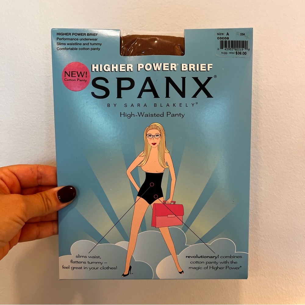 SPANX Women High Waisted Panty Sz A XS S Cocoa Power Brief 234 NEW Cotton Shaper